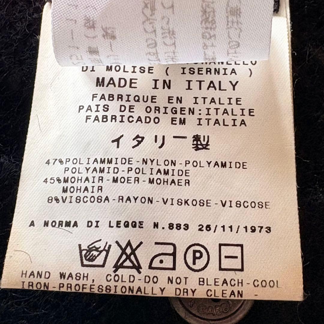 NO.5-153 D&G レース編みカーディガン丸襟　七分袖　モヘア