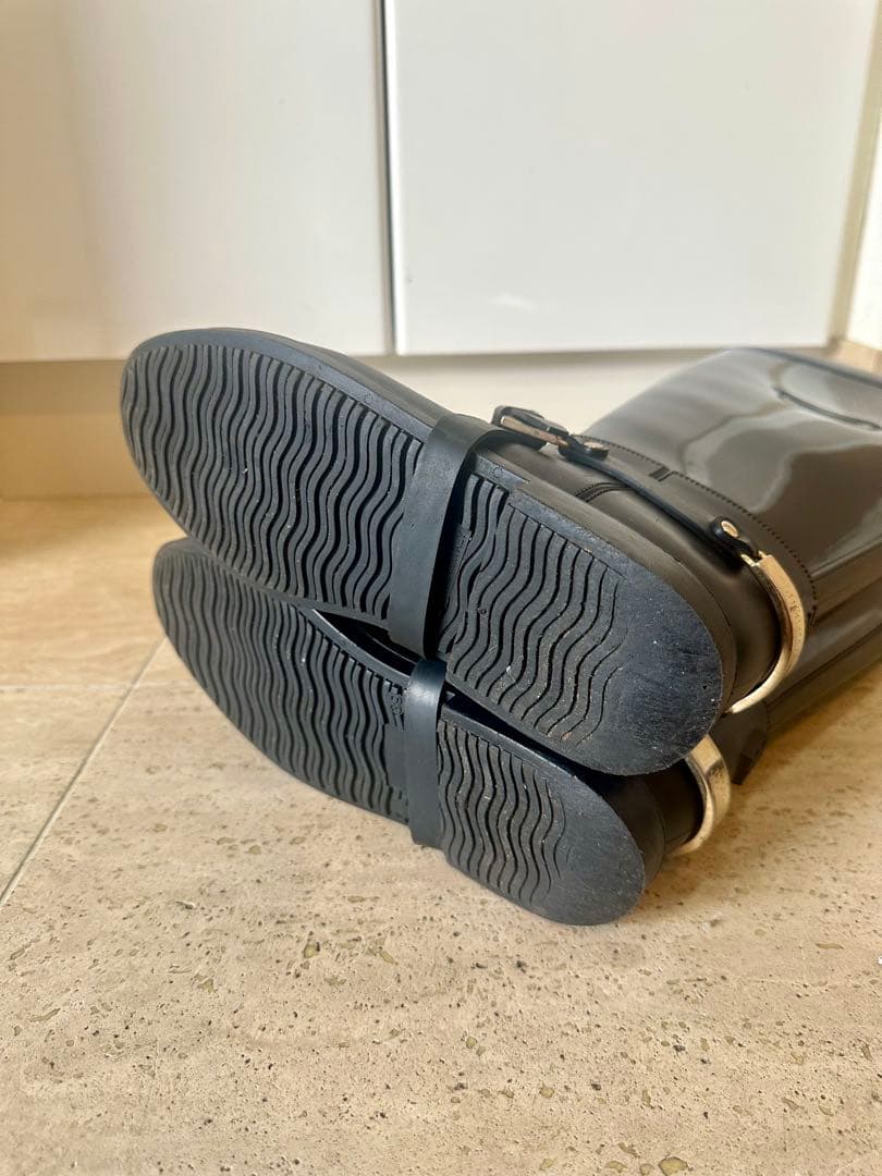 JIMMY CHOO ラバー製ロングブーツ　レイン39(24.5cm)