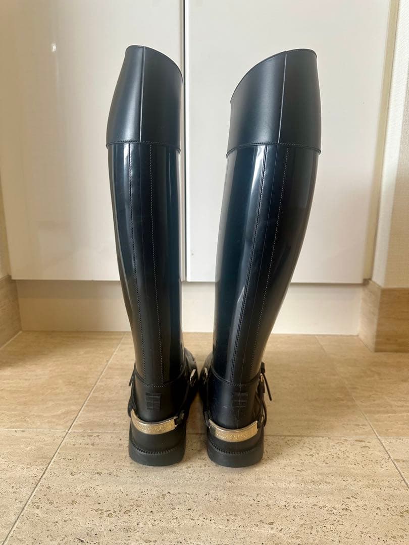 JIMMY CHOO ラバー製ロングブーツ　レイン39(24.5cm)