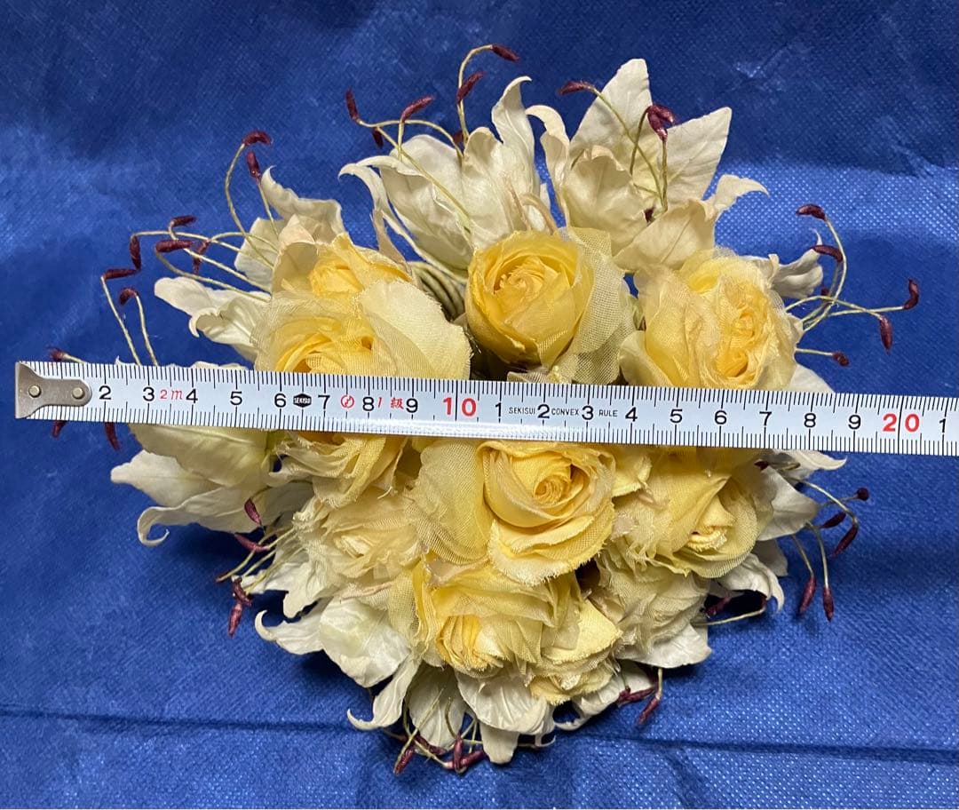 TOTO様　布花　置き飾り用バラゆりブーケ　2点+別花リースセット　専