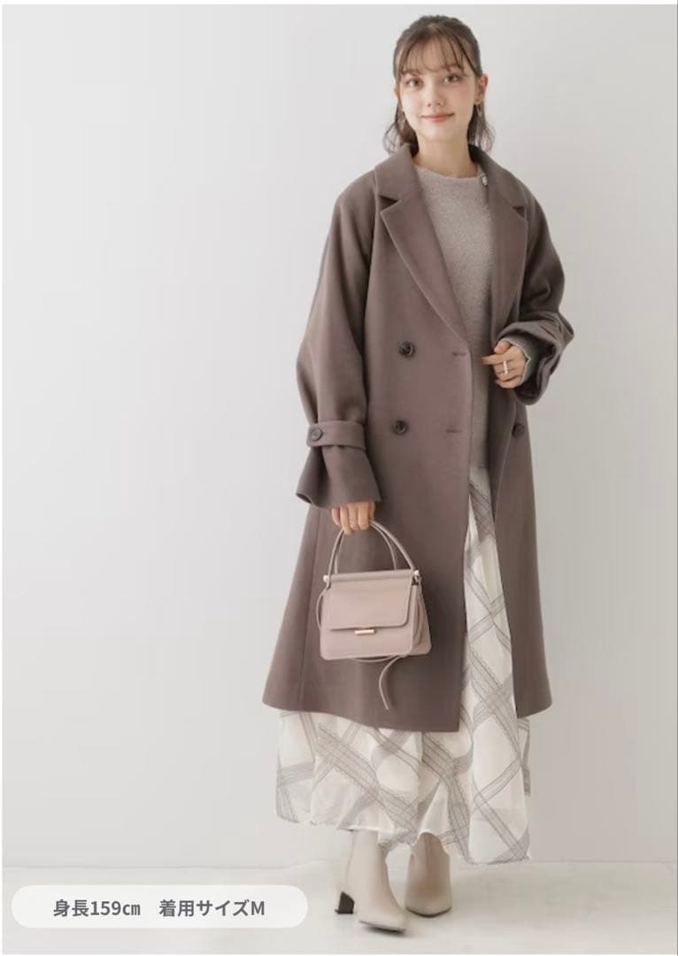 Couture Broochワールド【新品未使用】ベーシックチェスターコートLL