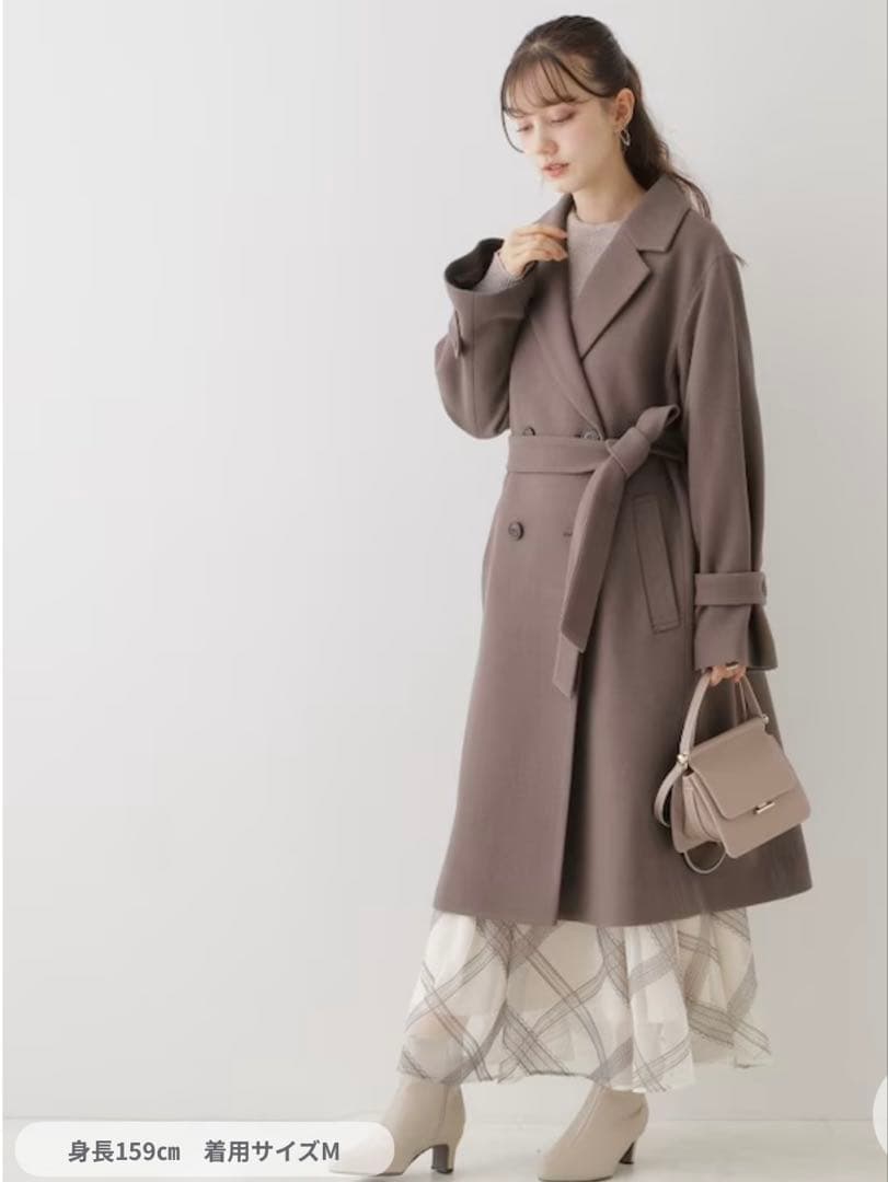 Couture Broochワールド【新品未使用】ベーシックチェスターコートLL