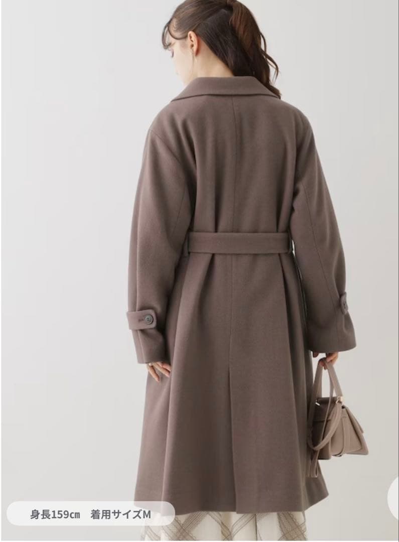 Couture Broochワールド【新品未使用】ベーシックチェスターコートLL