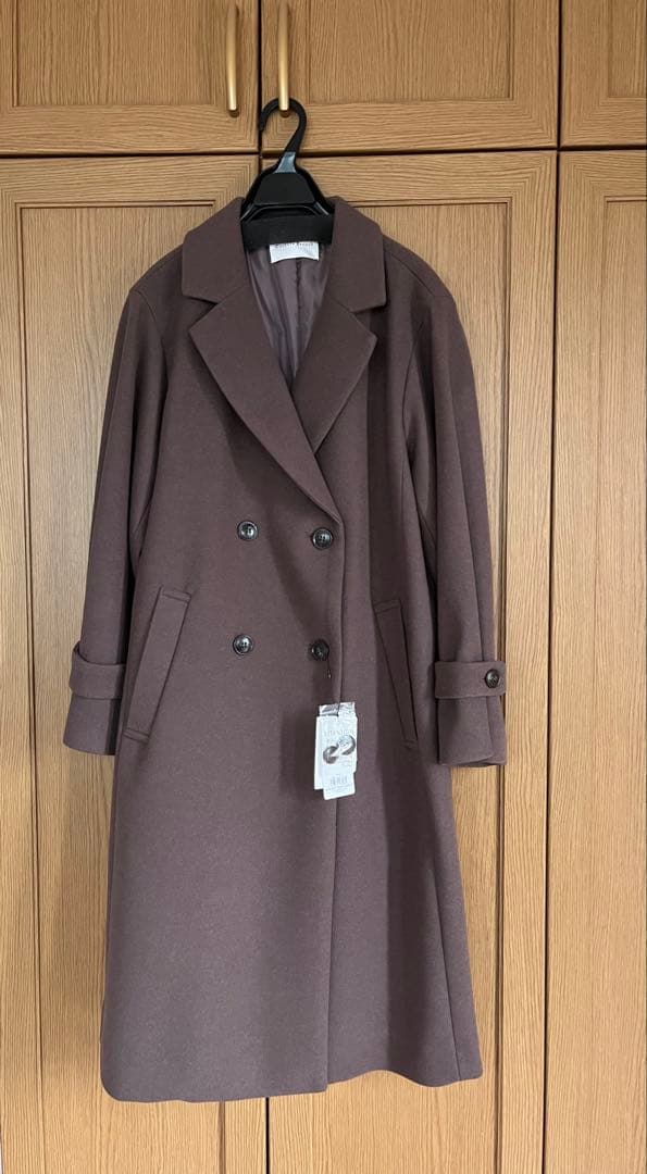 Couture Broochワールド【新品未使用】ベーシックチェスターコートLL