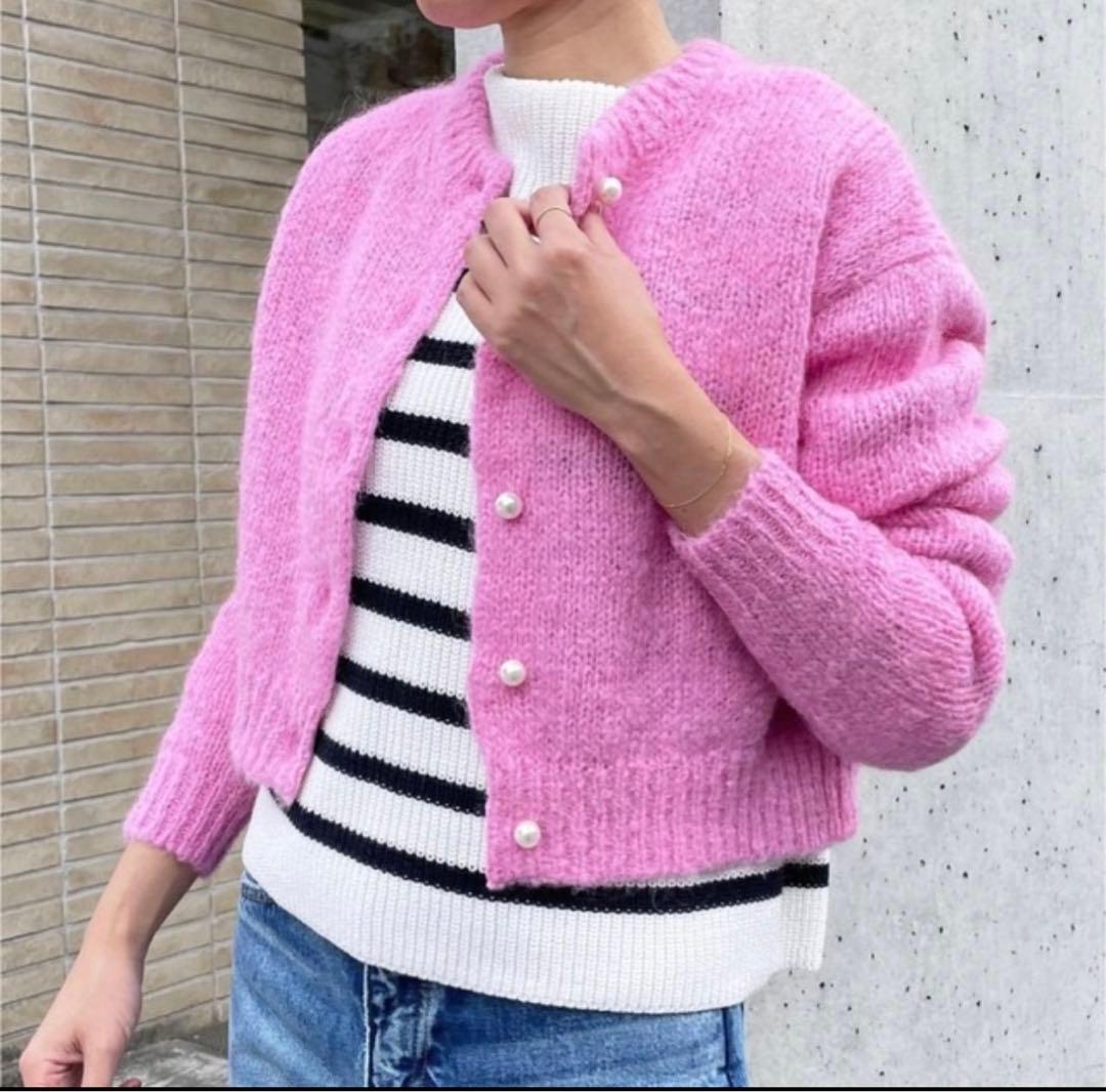 MADISONBLUE モヘア　パールカーディガン