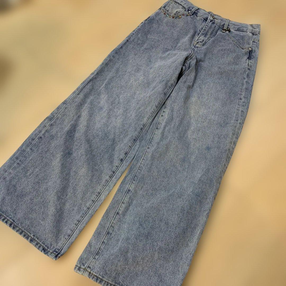 AFGK×重盛さと美 デニムパンツ　Sサイズ　A FEW GOOD KIDS