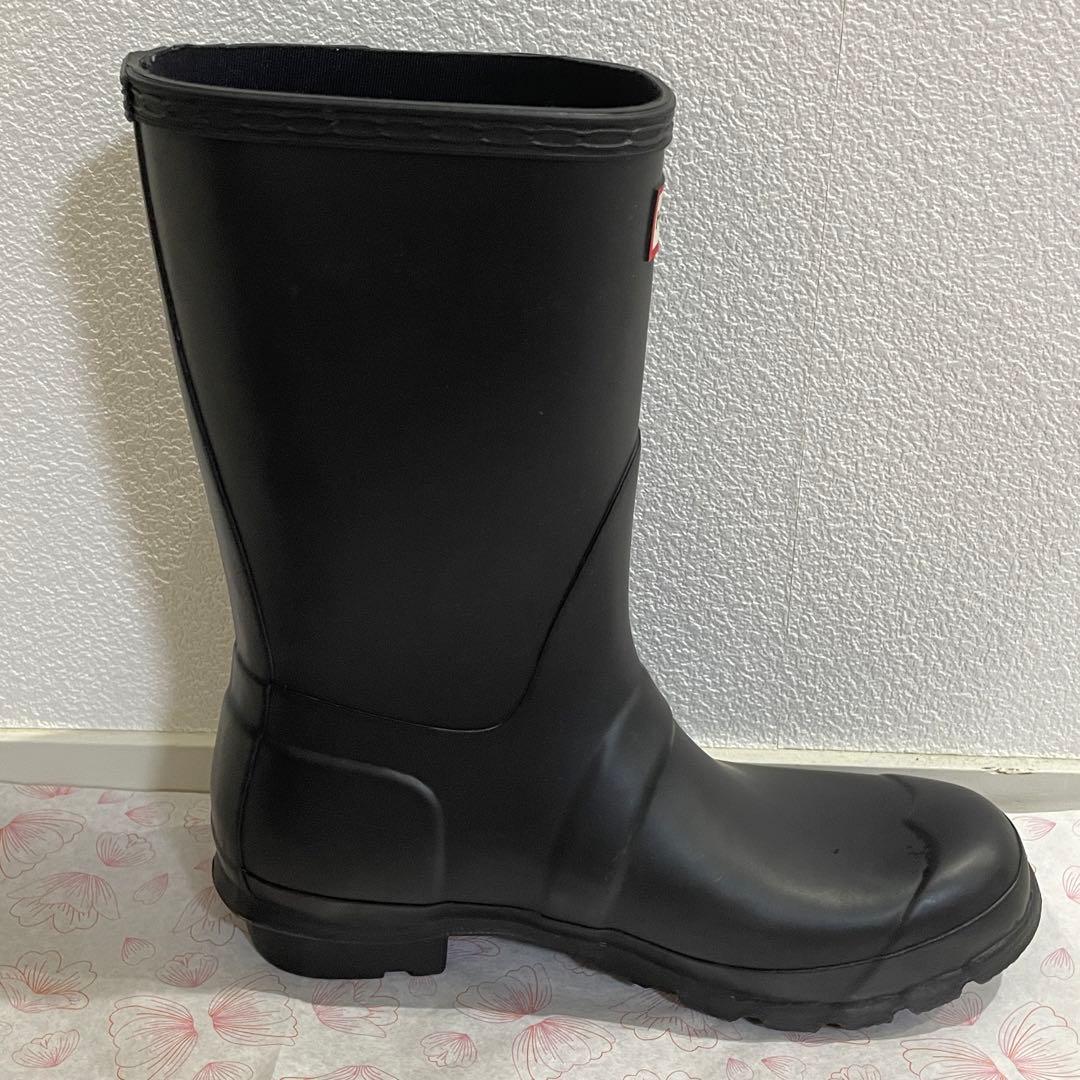 HUNTER ハンター ショート レインブーツ ブラック 黒 UK4 23