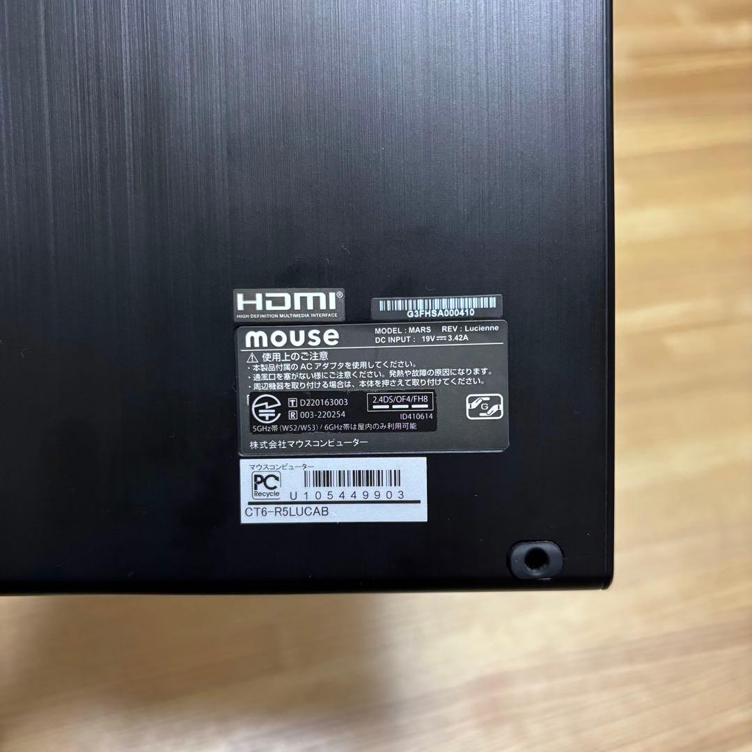 mouse CT6 ミニPCメモリ32GB Ryzen5 5500U