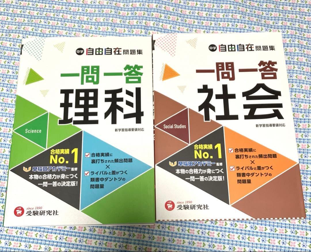 中学　自由自在　受験研究社　英数国理社　5科　参考書　問題集　計12冊セット