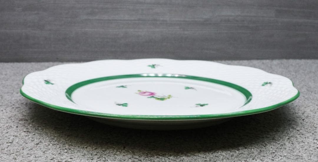 美品 ヘレンド プレート ピンクローズ Herend