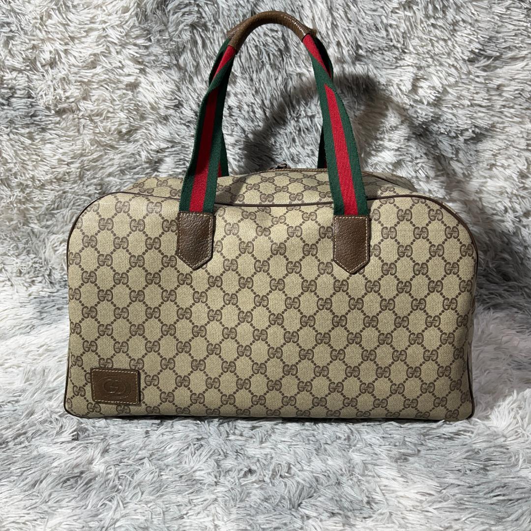 fumi　GUCCI　シェリーライン　ボストンバッグ　総柄　GG柄
