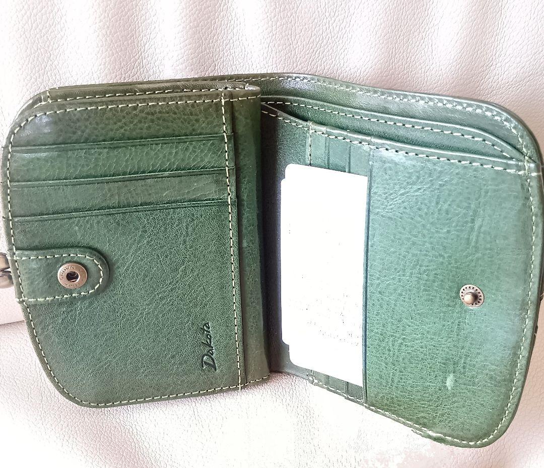 新品 Dakota ダコタ　マーゴット　二つ折り財布　がま口財布　グリーン