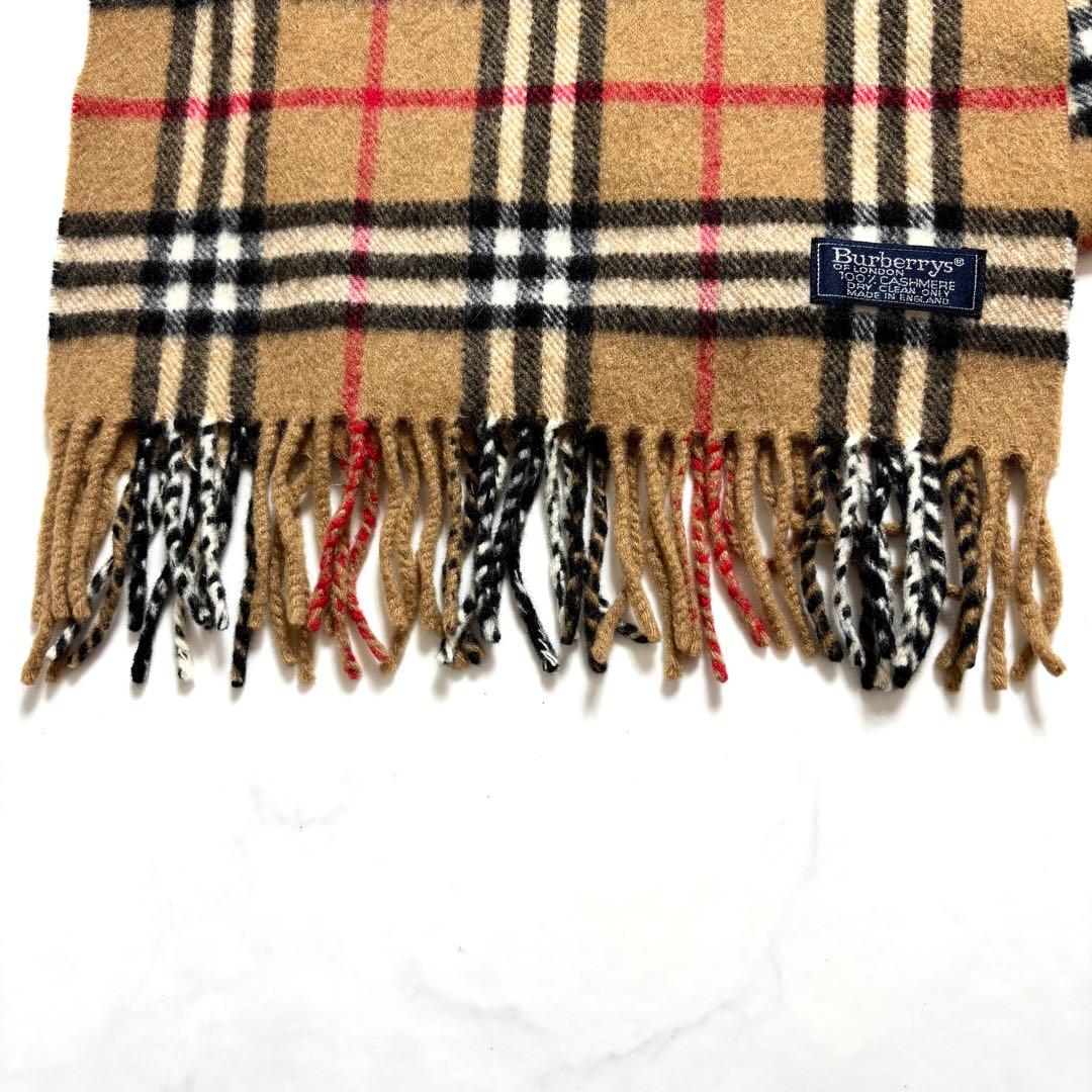 美品✨バーバリー マフラー カシミヤ100% ノバチェック ベージュ
