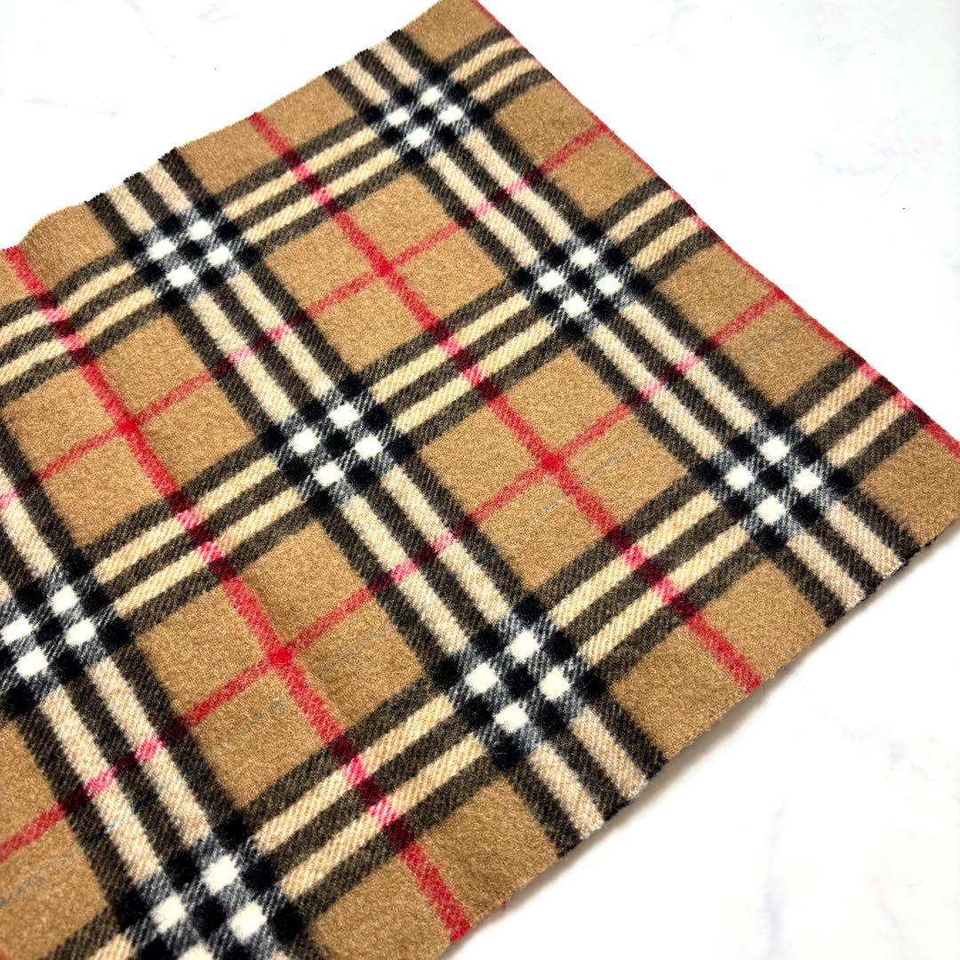 美品✨バーバリー マフラー カシミヤ100% ノバチェック ベージュ
