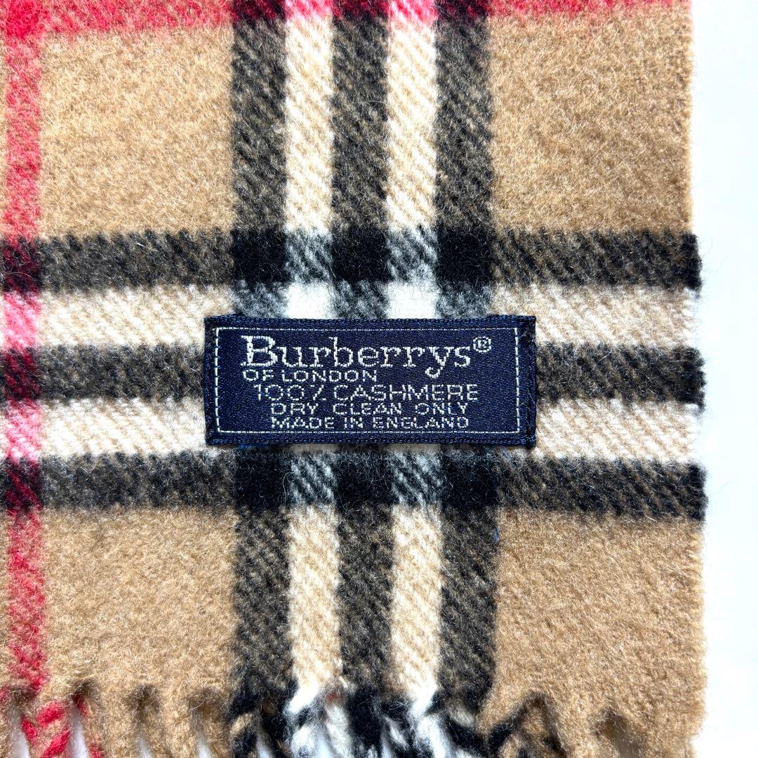 美品✨バーバリー マフラー カシミヤ100% ノバチェック ベージュ