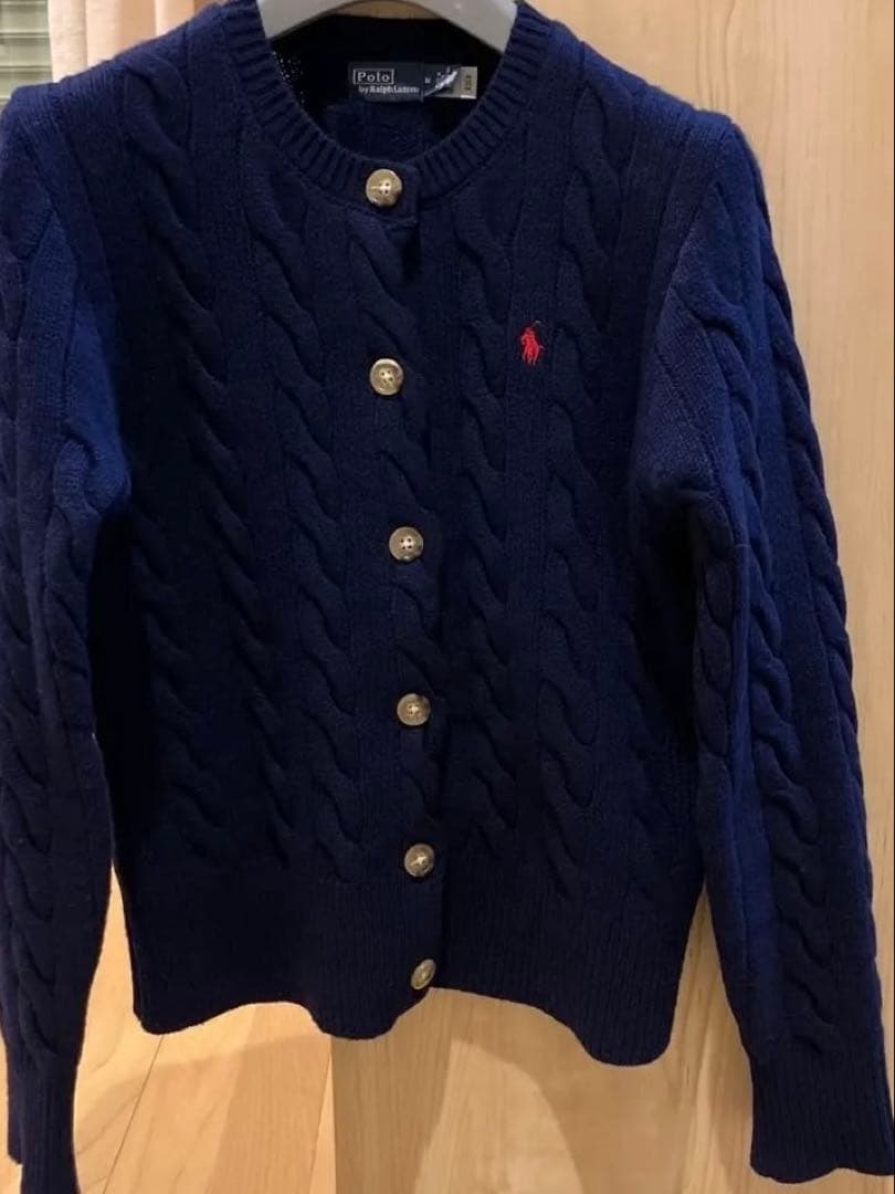 Polo by Ralph Lauren ケーブルニットカーディガン M