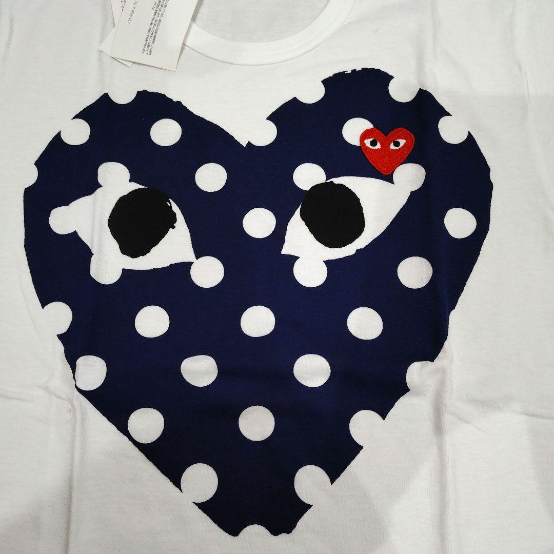 PLAY COMME des GARÇONS 水玉柄　ドット　ハート半袖Tシャツ