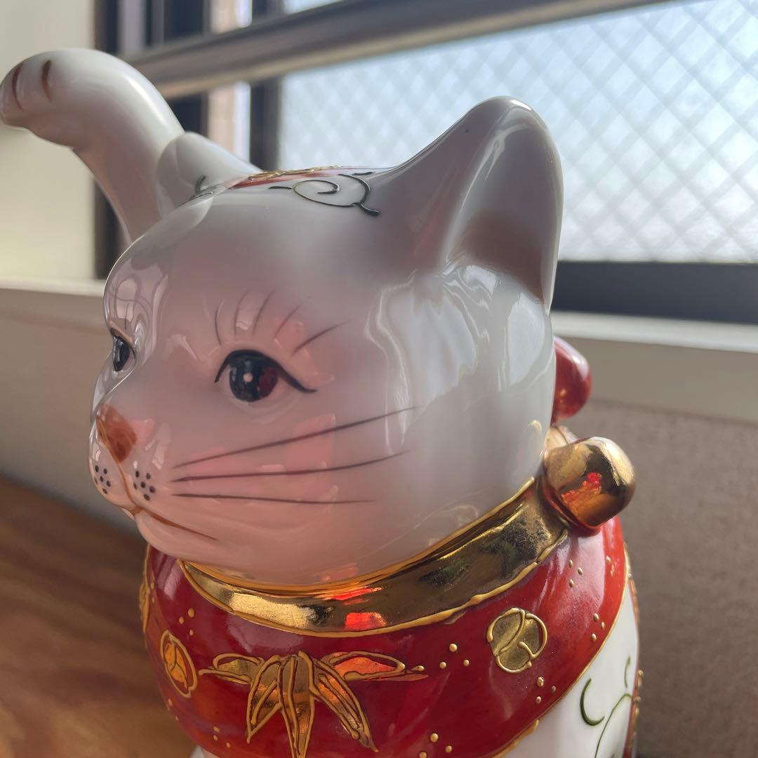 招き猫　伊万里焼