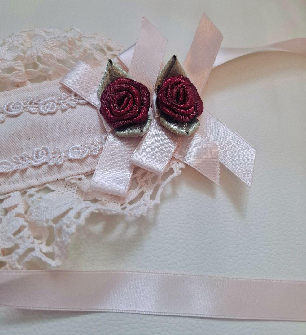 【美品】Innocent World　巻きバラヘッドドレス 生成×赤バラ