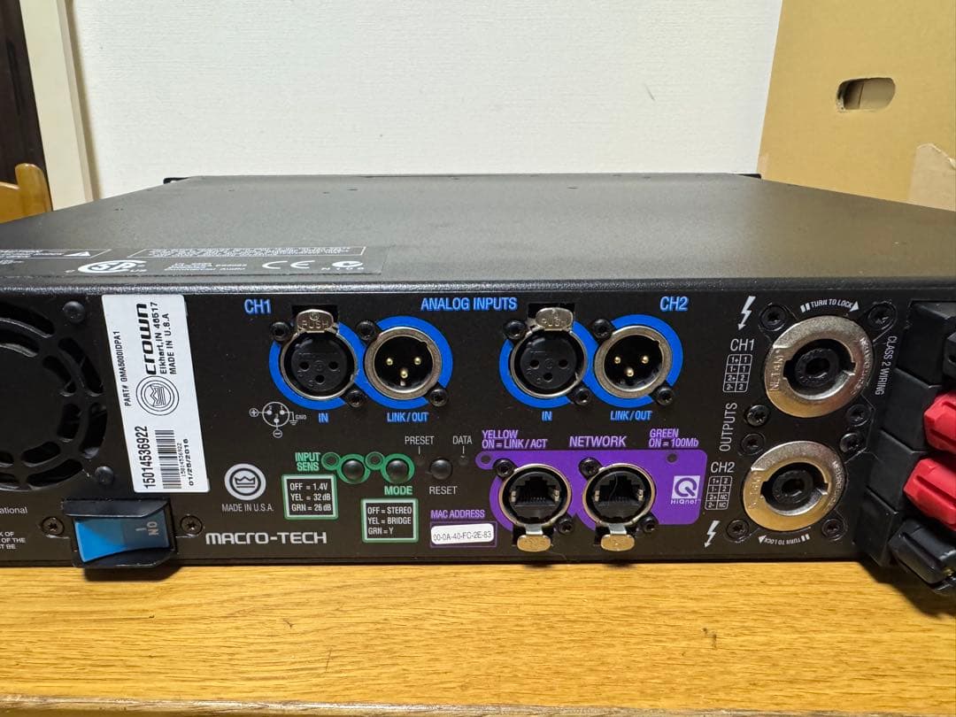 AMCRON MACRO-TECH 5000i パワーアンプ 動作確認済み良い品