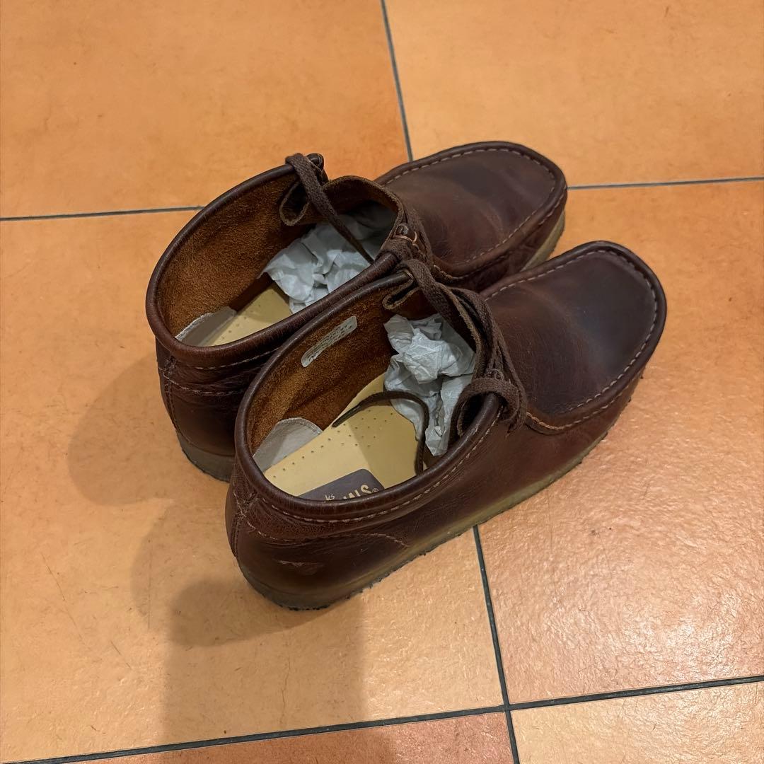 Clarks Originals ブラウン ワラビー　レザー