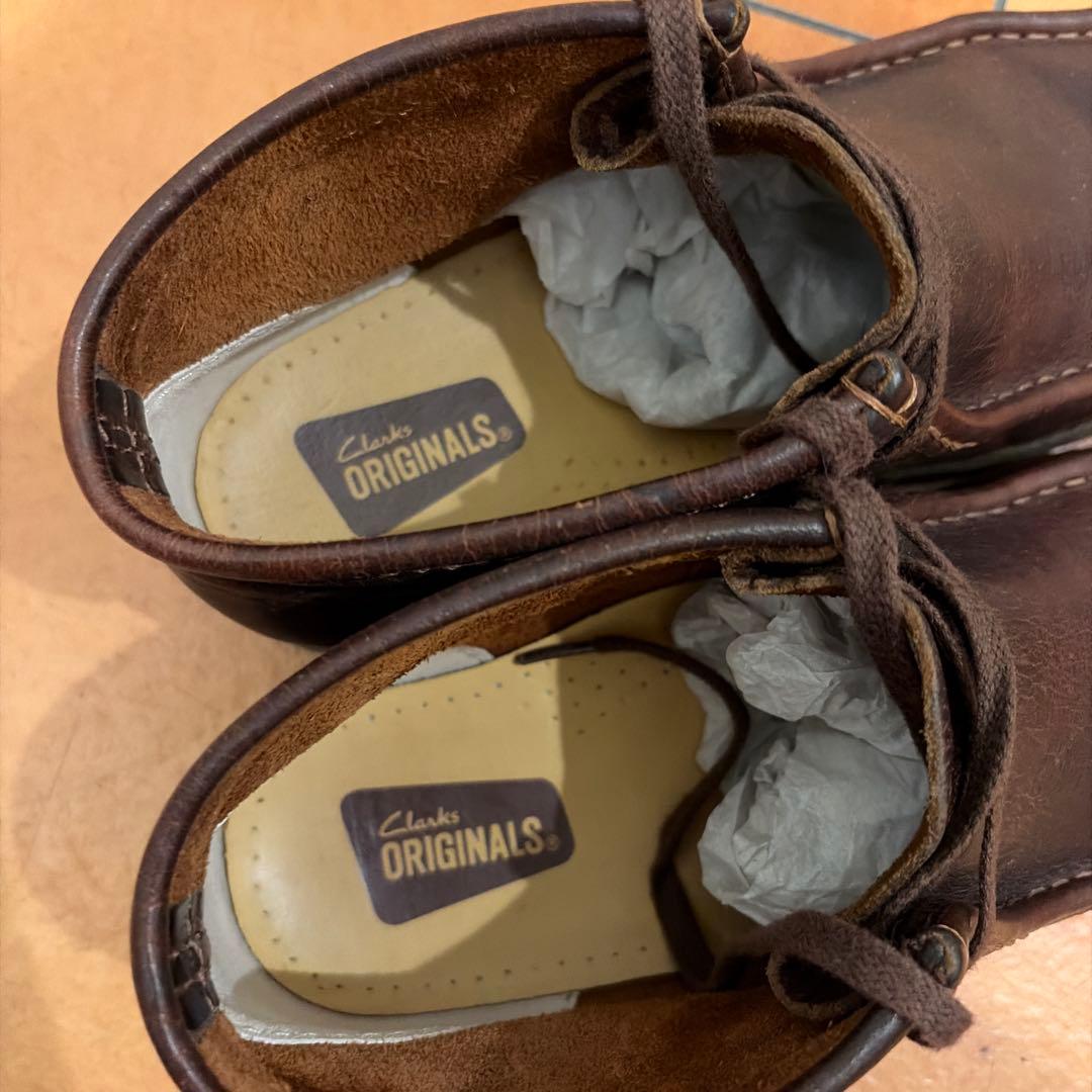 Clarks Originals ブラウン ワラビー　レザー
