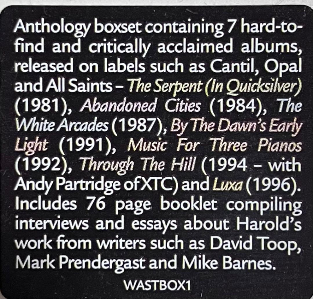 洋楽 HAROLD BUDD BUDDBOX BOX 7CD ALL SAINTS