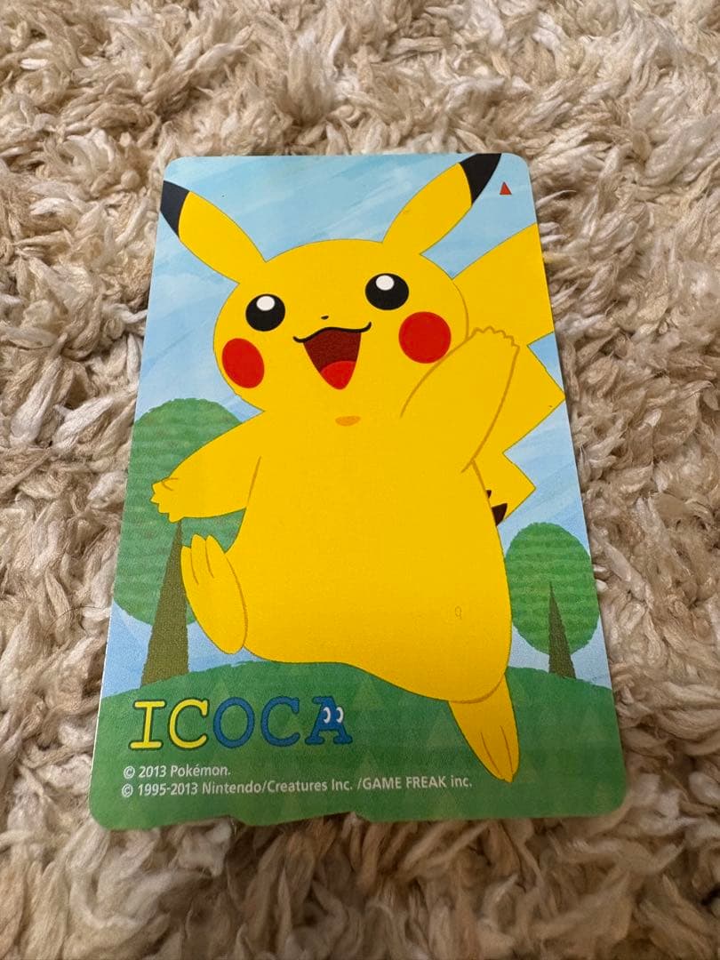 【使用可能】　ポケモン ピカチュウ 限定 ICOCA 台紙付き デポジットのみ