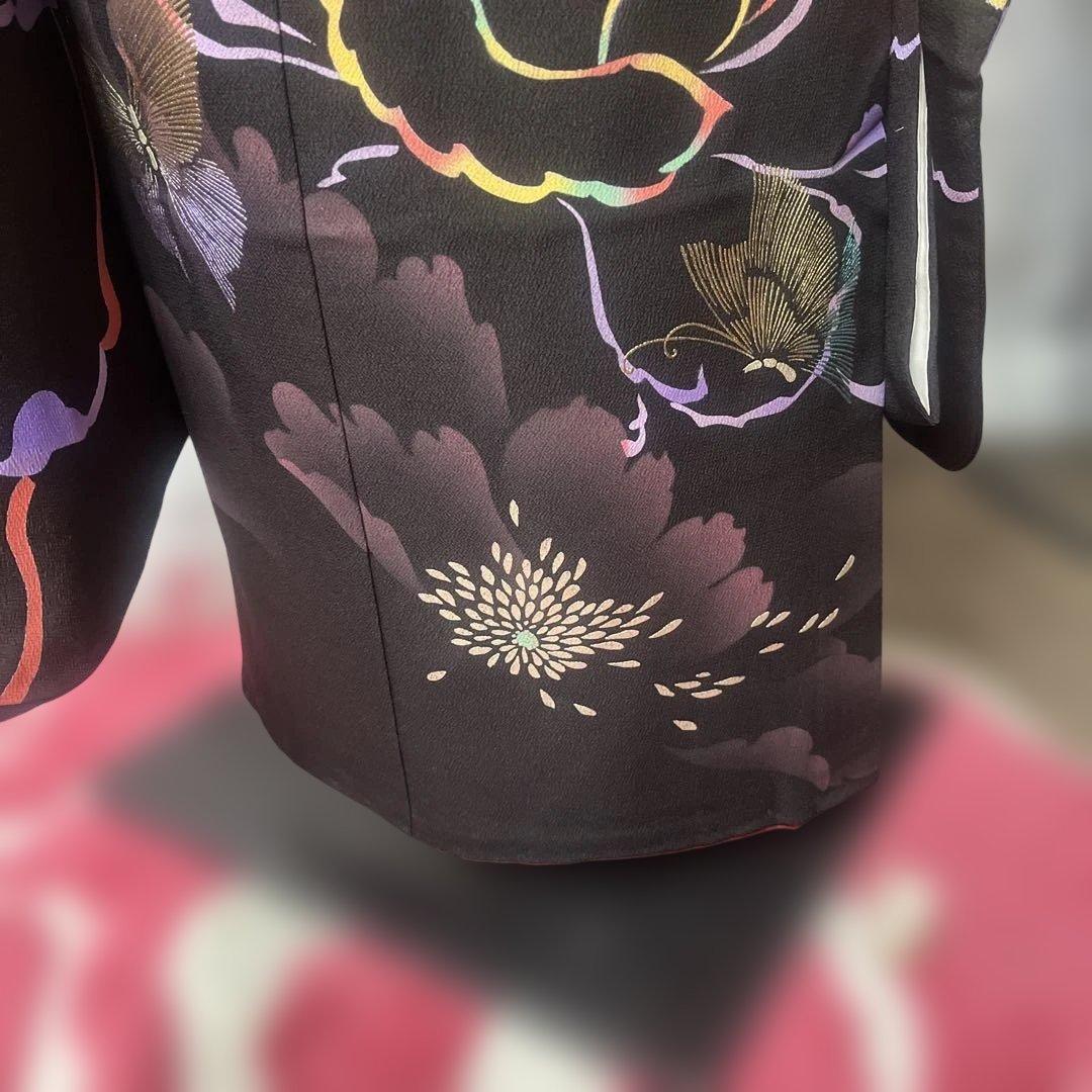 赤 蝶模様 振袖