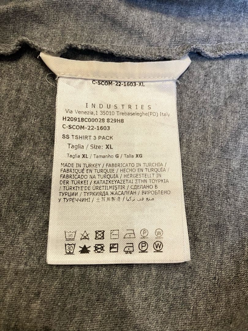 【美品モンクレールコード認証確認済】MONCLER ロゴTシャツXL グレ一1枚