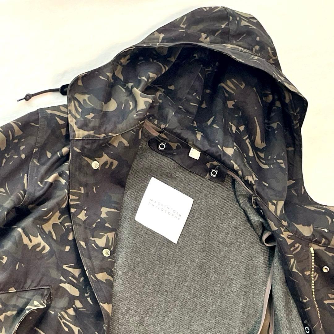 【美品】MACKINTOSH PHILOSOPHY モッズコート カモフラ柄 L