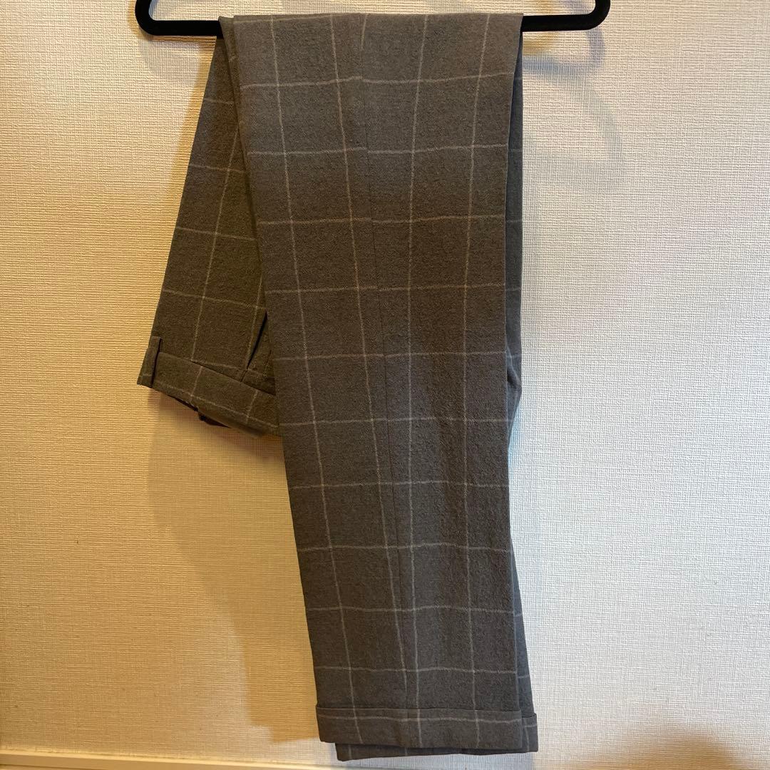 B+ by BEAMS グレー チェック柄 セットアップ サイズ48