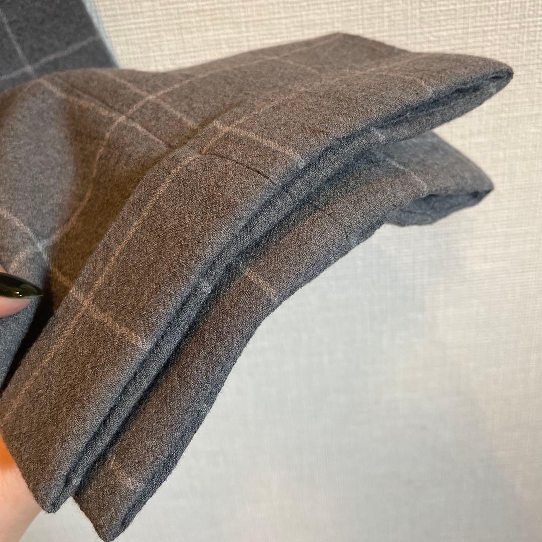 B+ by BEAMS グレー チェック柄 セットアップ サイズ48