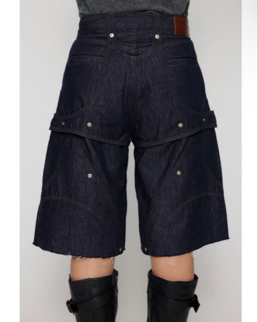【LAGUA GEM】LAYERING HALF デニム ハーフパンツ