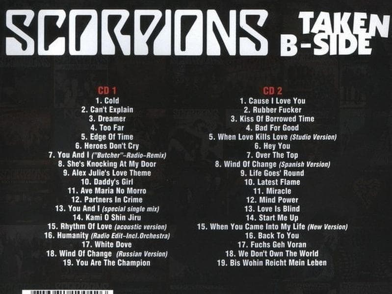 Scorpions スコーピオンズ 裏BEST 裏ベスト 2枚組
