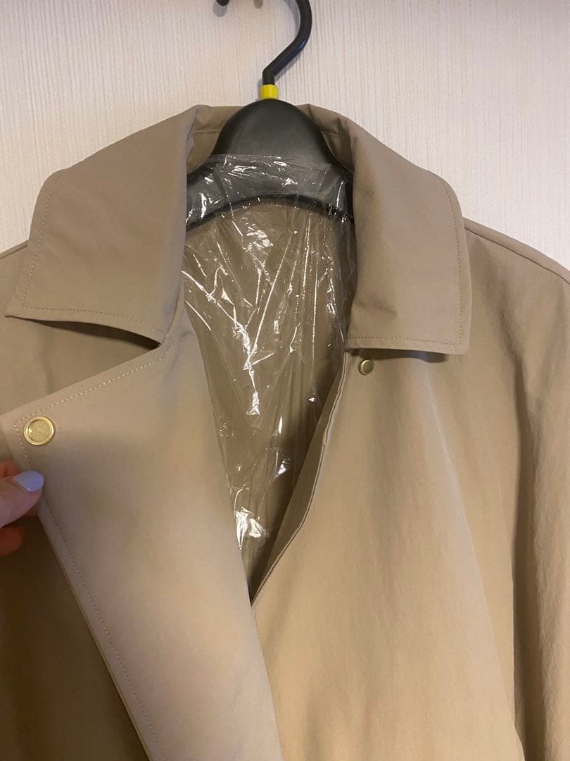 Ineedmoreshoes A-LINE NYLON COAT ベージュ36