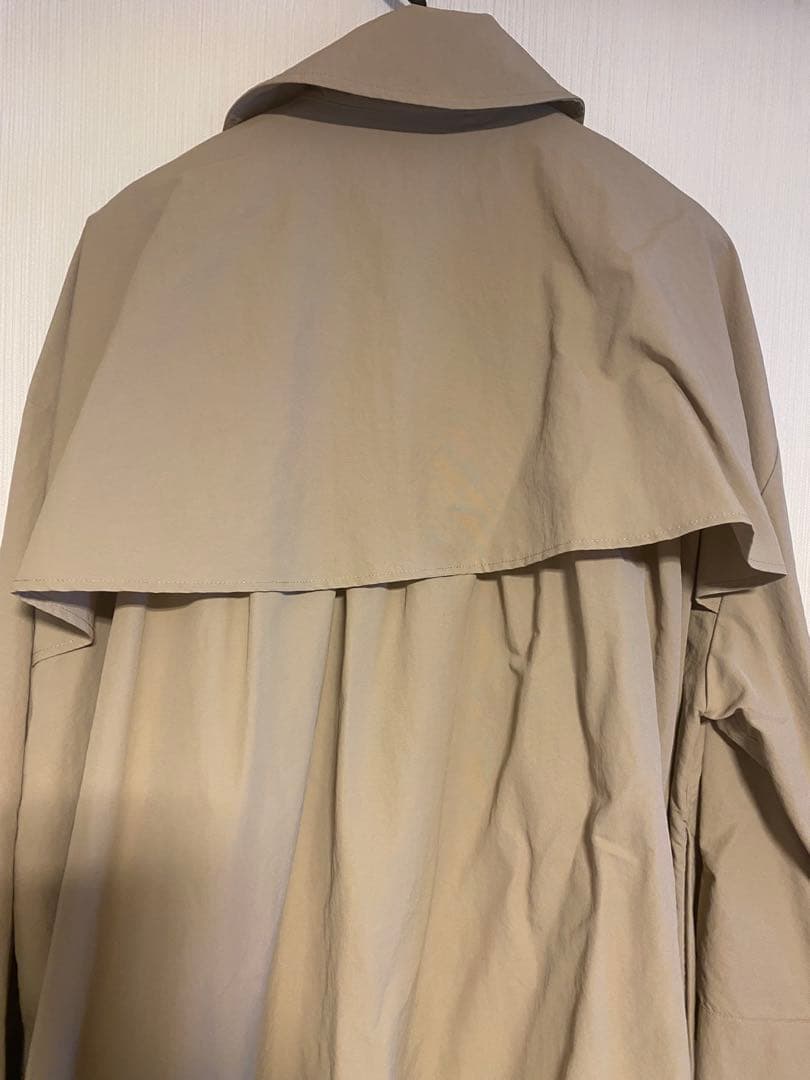 Ineedmoreshoes A-LINE NYLON COAT ベージュ36