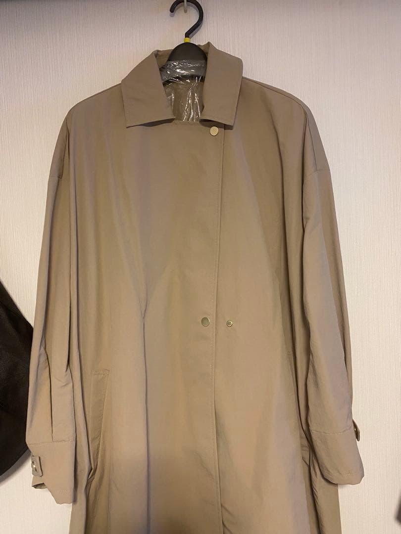 Ineedmoreshoes A-LINE NYLON COAT ベージュ36