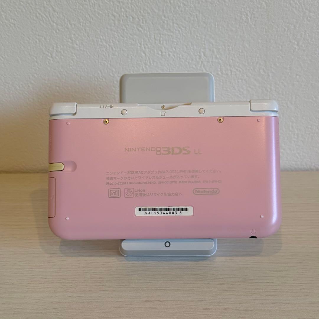 ニンテンドー3DS LL ピンク×ホワイト 箱付き 3-077