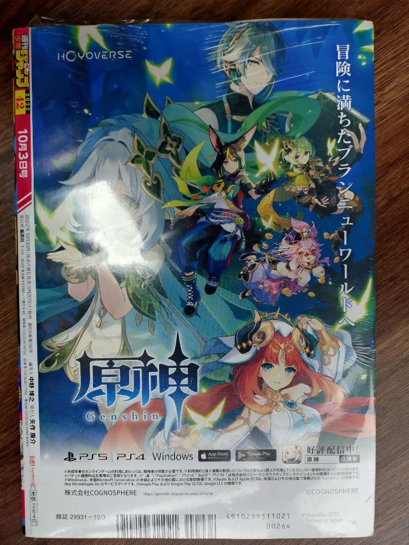 新品未読シュリンク【週刊少年ジャンプ2022年42号】ワンピース　ニカ 初表紙e