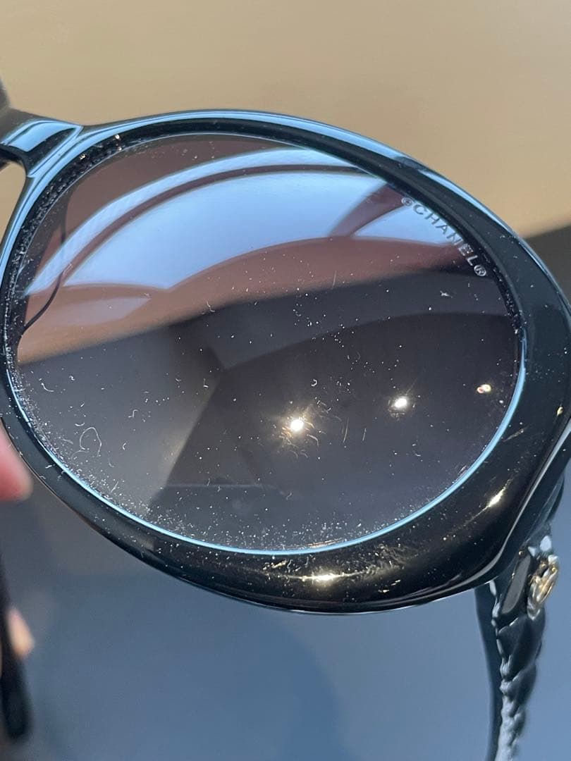 【極美品】CHANEL マトラッセ ラウンド サングラス ブラック