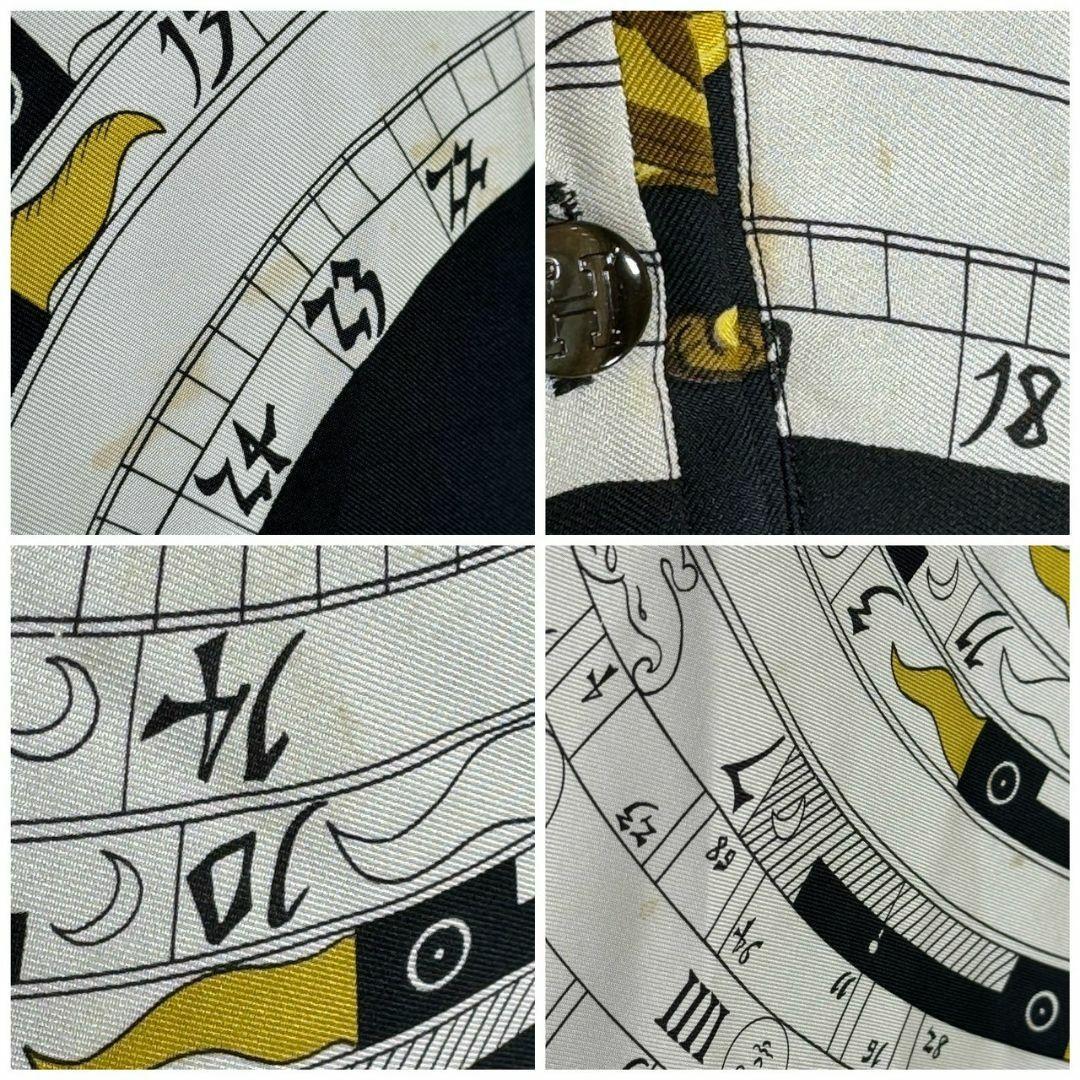『HERMES』エルメス (L) 総柄ニット切替ポロシャツ