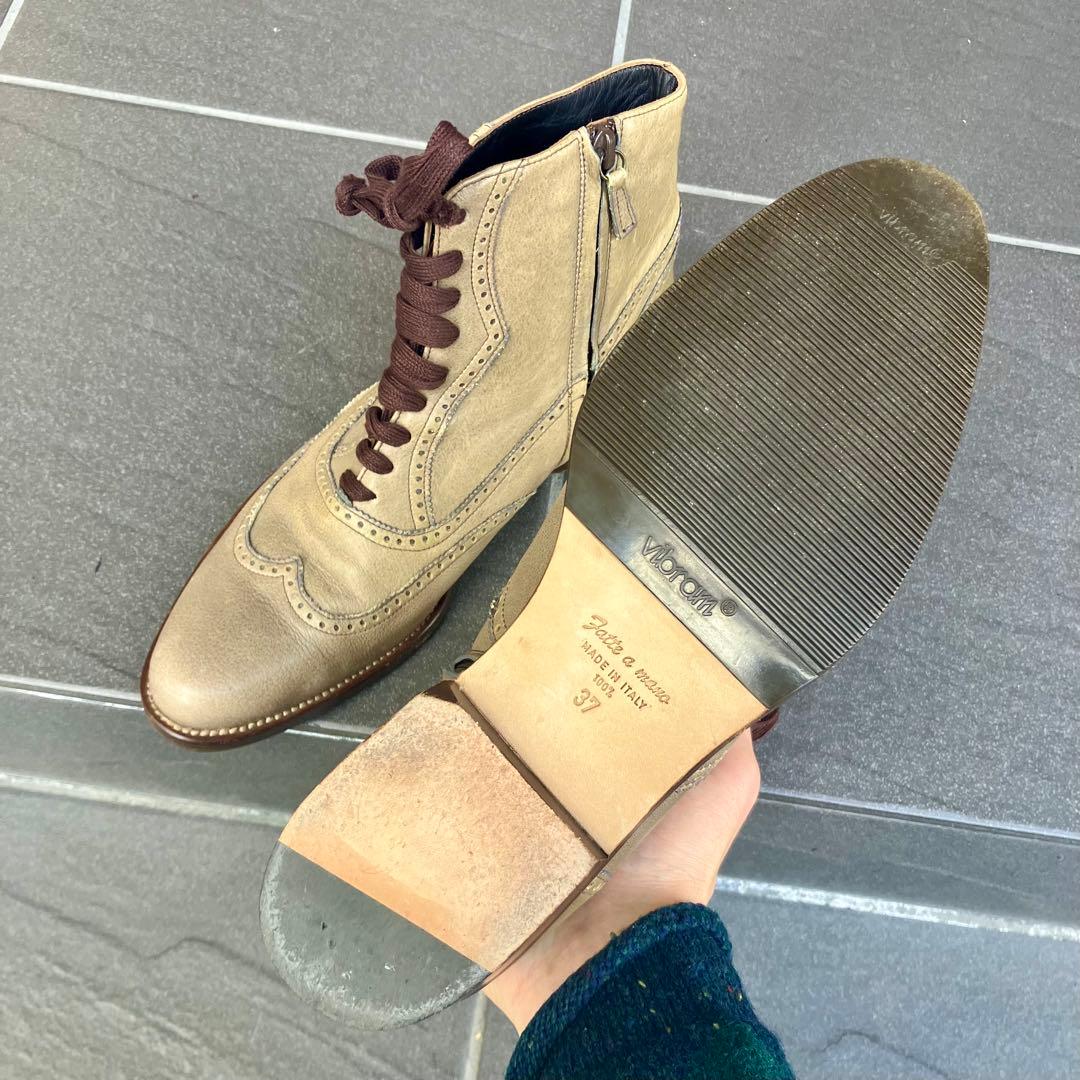 HENRY CUIR サイドジップブーツ made in Italy 37