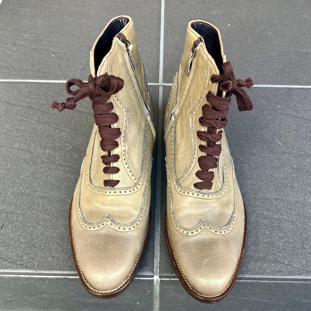 HENRY CUIR サイドジップブーツ made in Italy 37