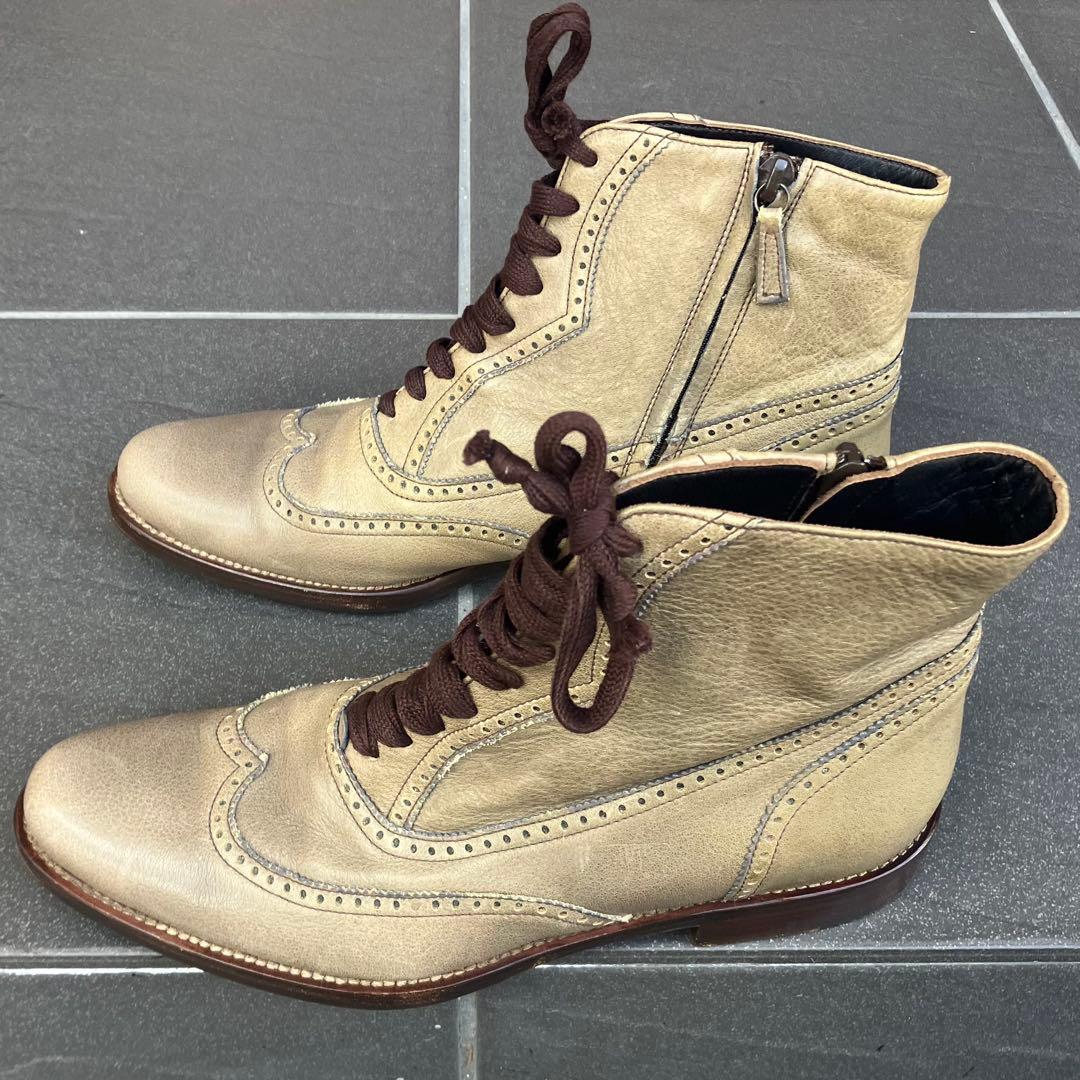 HENRY CUIR サイドジップブーツ made in Italy 37
