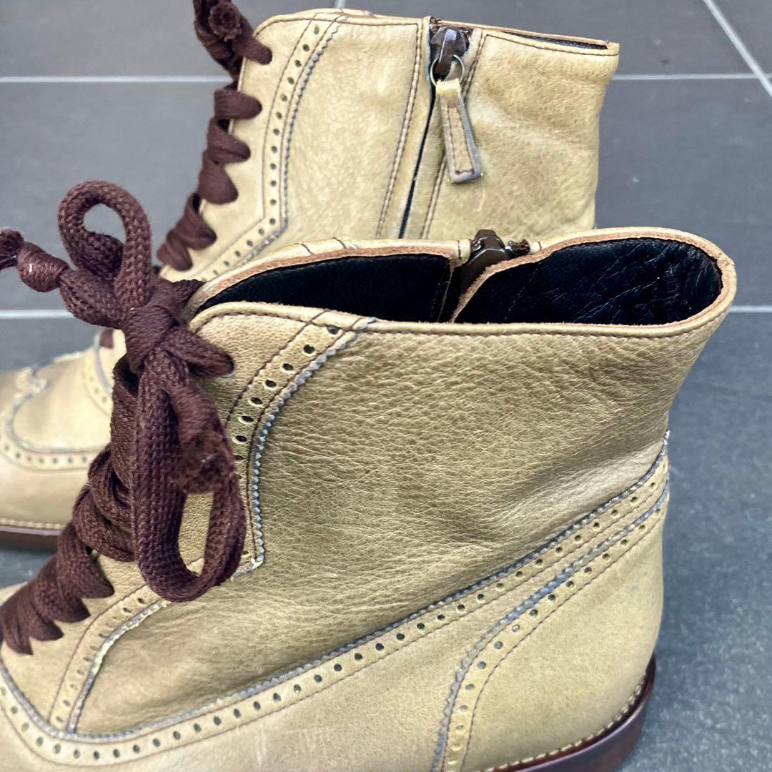 HENRY CUIR サイドジップブーツ made in Italy 37