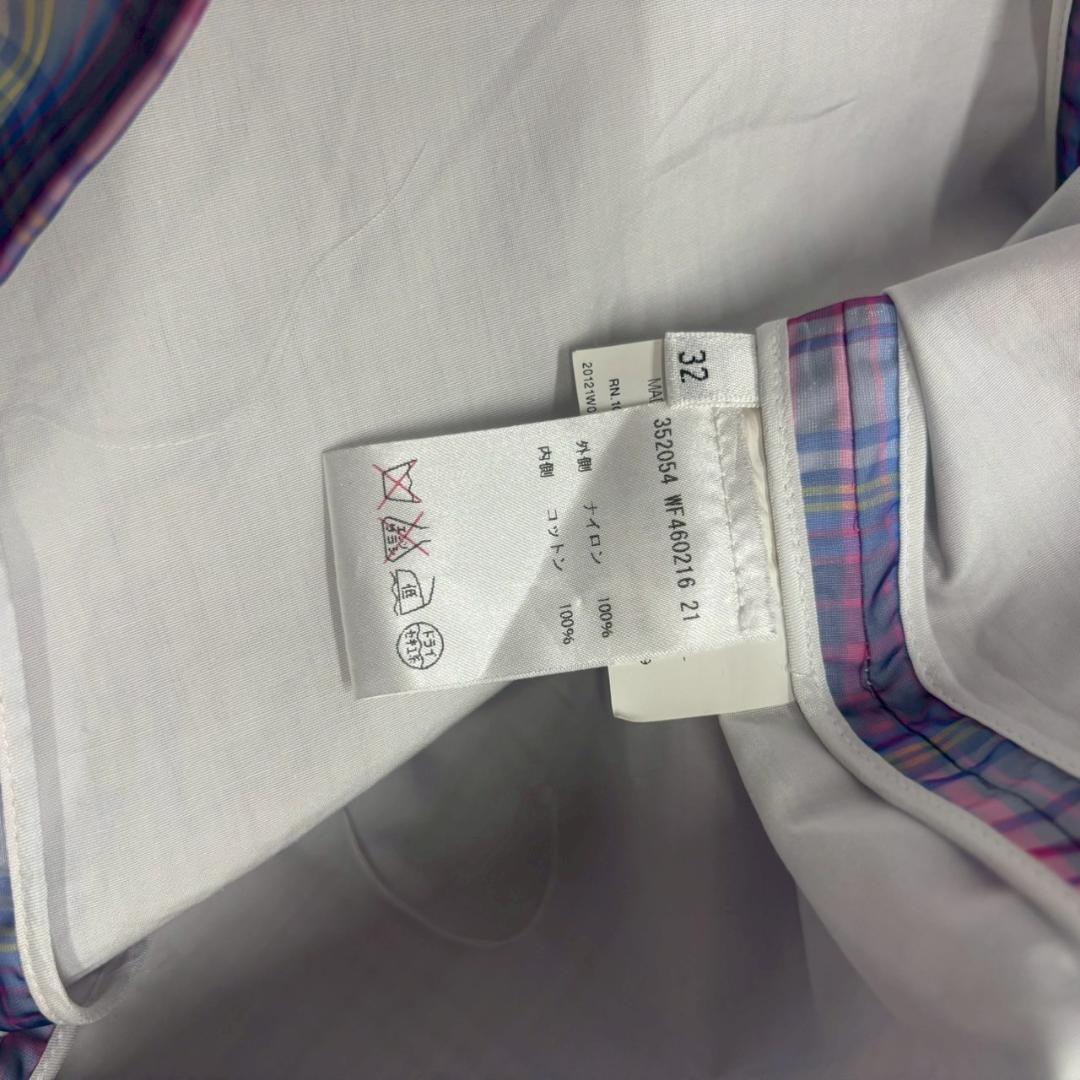 JIL SANDER チェック 後ろスリット タイト スカート N1444