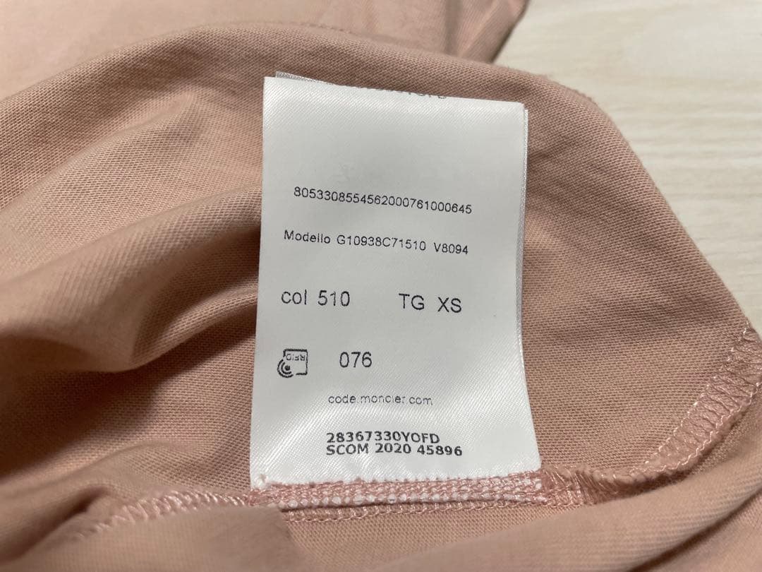 MONCLER モンクレール　21ss Tシャツ　ピンク