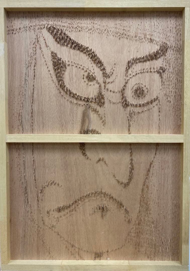 A1原画｜連獅子｜タッカーアート｜一点物｜インテリア｜現代アート
