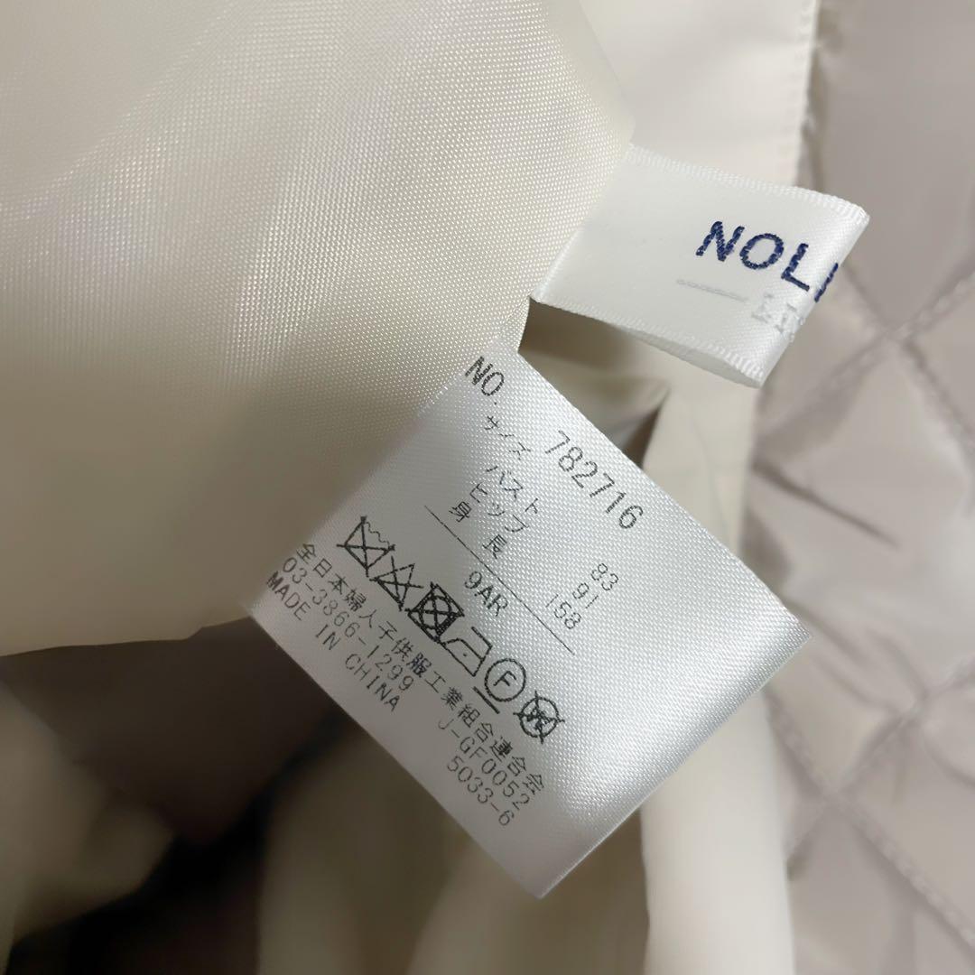 ノーリーズ NOLLEY’S 異素材切替キルティングロングコート